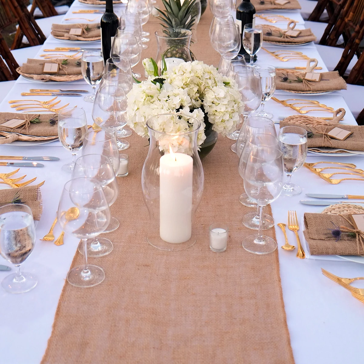 Burlap Hessian Table Runner Vi - đánh giá và giá Wedding Ceremony Supply