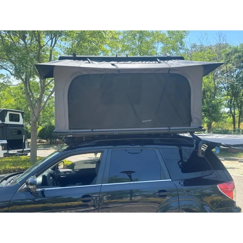 Heavy Duty Customized Quick Open Ultra Thin Waterproof Aluminum Alloy Car Roof Tent For Outdoor Self-Driving Travel
