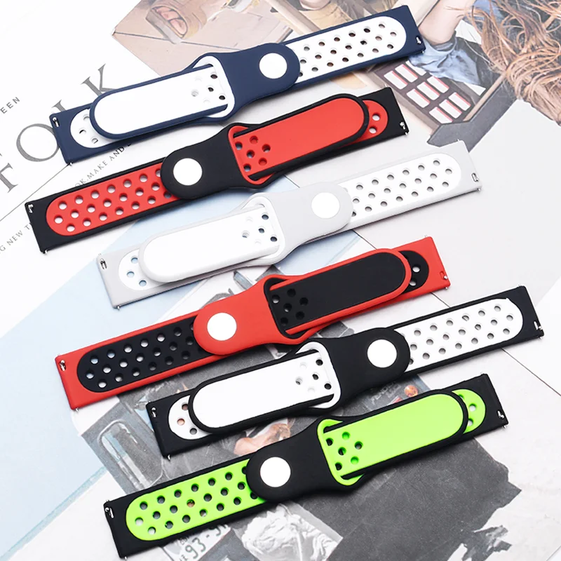 Sport Band for Samsung Galaxy Watch FE/7/6/5/Classic/active 2 40mm 44mm 45mm Silicone 20mm 22mm bracelet Huawei GT5-2e-pro strap