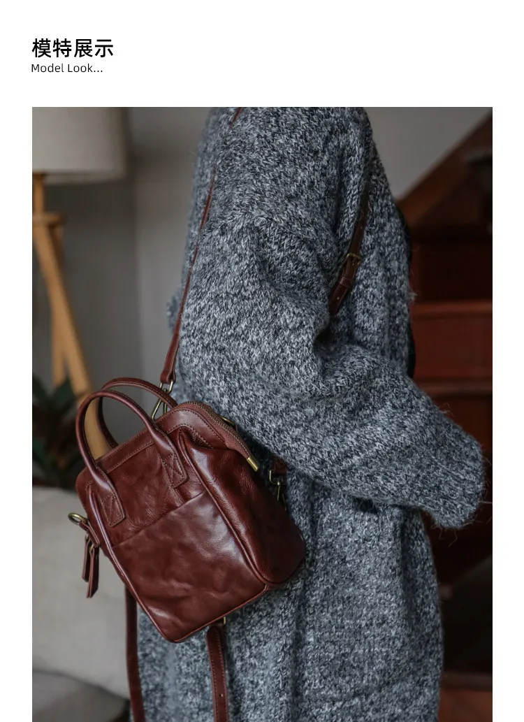 PNDME Modedesigner handgefertigter Damen-Multifunktionsrucksack aus echtem Leder, lässige Outdoor-Handtasche aus Rindsleder für den täglichen Gebrauch. – Detail 6