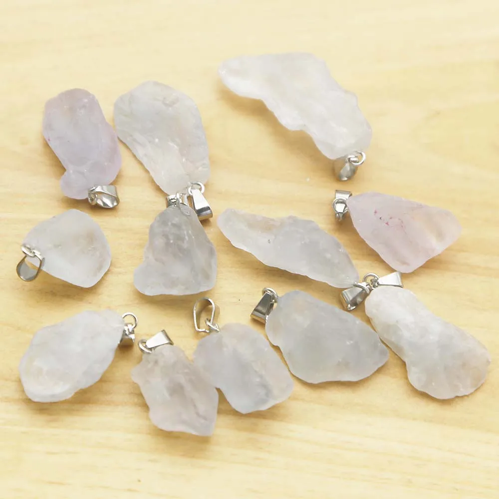 New Natural Stone Ore Irregular Blue Crystal Necklace Earrings Pendant Bracelet Jewelry Accessories Wholesale24Pcs Free Shipping