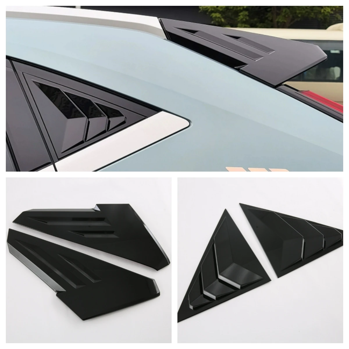 

Rear Window Blinds Side Louvers Vent Rear Window Louvers Cover Trim For Trumpchi EMKOO 2022 2023 Exterior Accessories