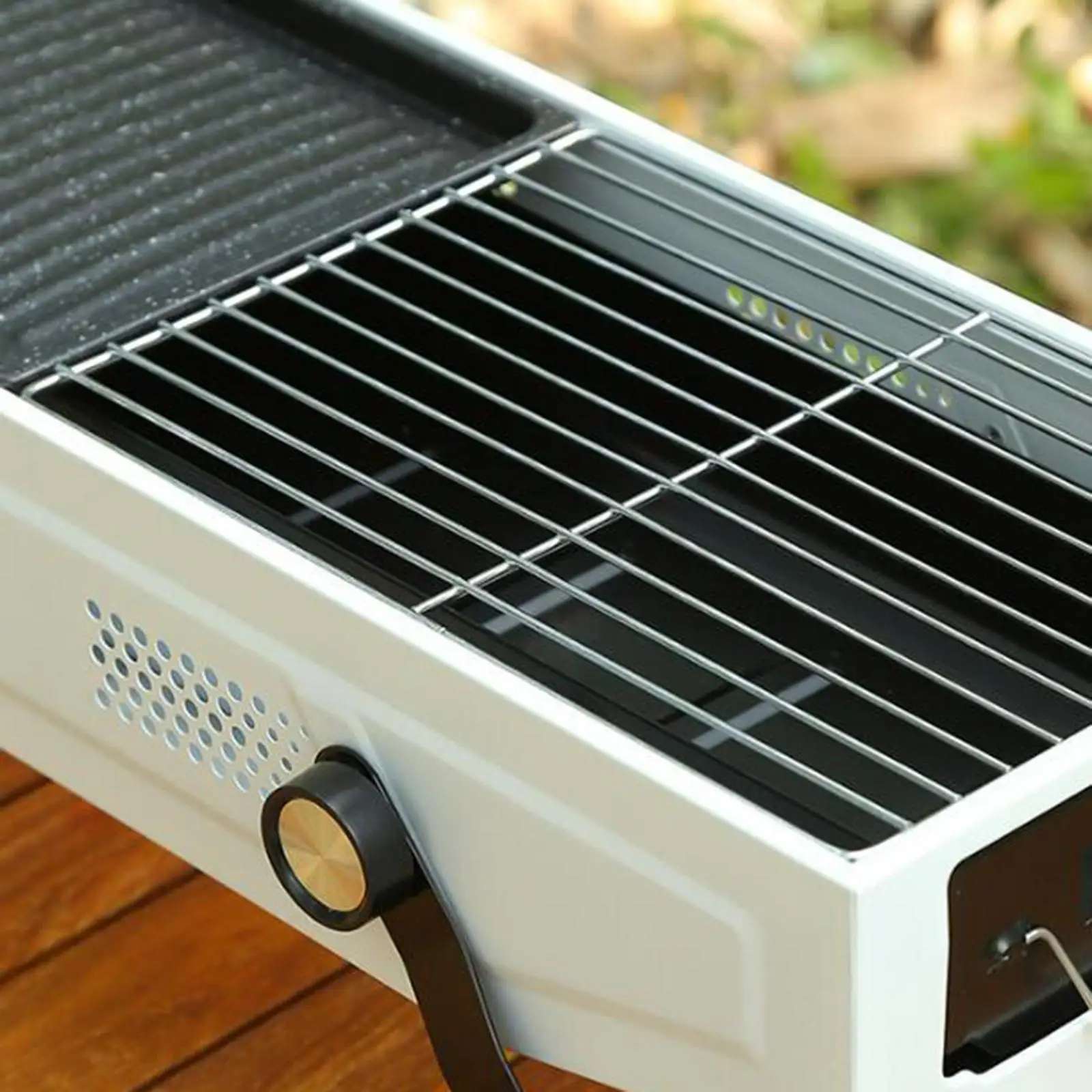 الشواء التخييم شواء الفحم شواء موقد الخشب حرق للطي شواء للفناء المشي لمسافات طويلة الظهر الرحلات ساحة #5