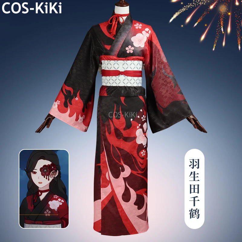 COS-KiKi Genshin Impact Hanyuuda Chizuru Game Suit Elegant Kimono Cosplay Costume Halloween Party Role Play Outfit Women