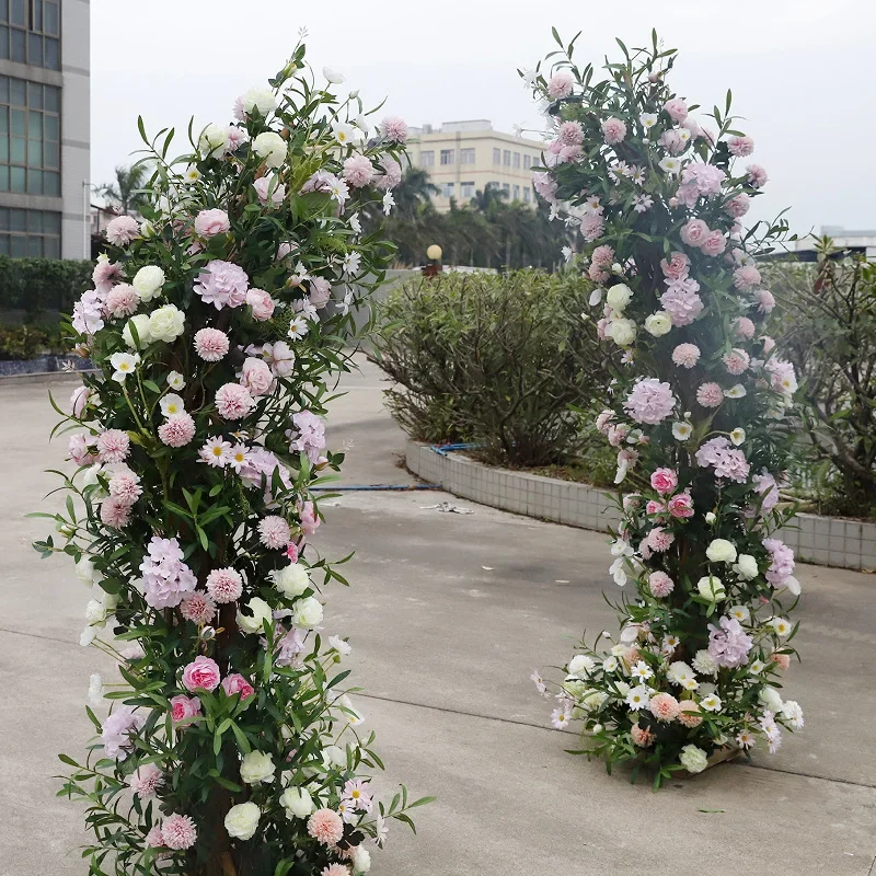 جديد الدعائم الزفاف قوس زهرة في الهواء الطلق الزفاف اطلاق النار قوس زهرة القرن الباب المرحلة خلفية محاكاة قوس زهرة