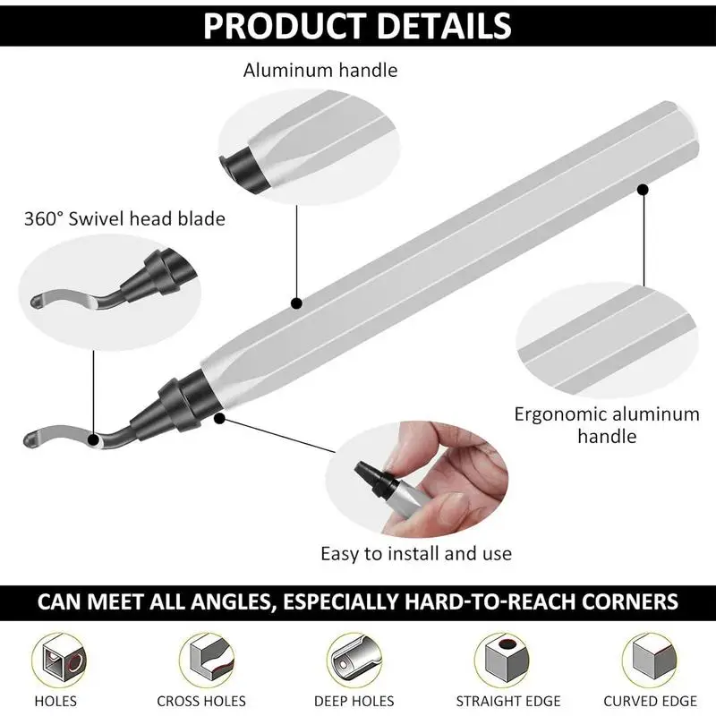 3D Printing Deburring Tool Burr Removal Tools With 10 Extra Cutters Ergonomic Design Professional Grade Smooth 3D Printed Edges