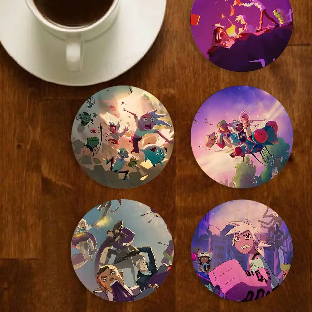 

Kipo Wolf Benson Dave Mandu Round Wooden Coaster Decorative Coffee Cup for Use in Coffee Shops Bars Wine Beer Establishments
