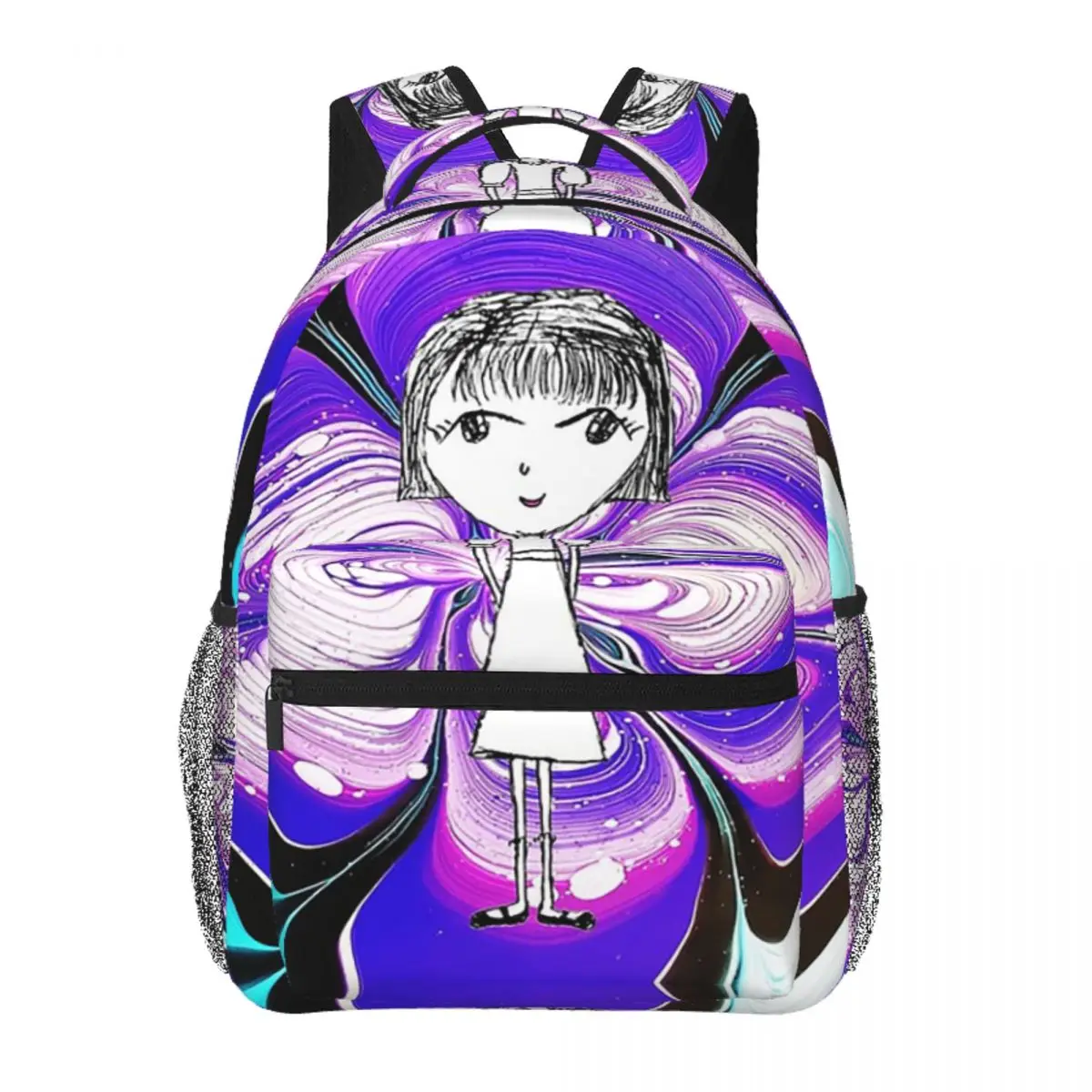 

Aria Girl Paiting By Elisavet Backpack Student BookBag Kids School Bag Laptop Shoulder Bags for Boys Girls