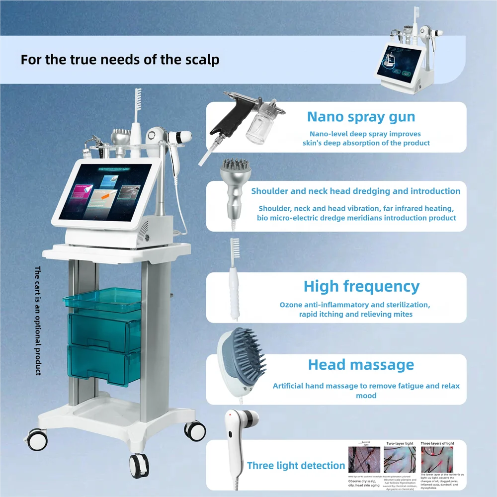 15-inch Touch Screen Scalp Care Machine Hair Analysis Treatment