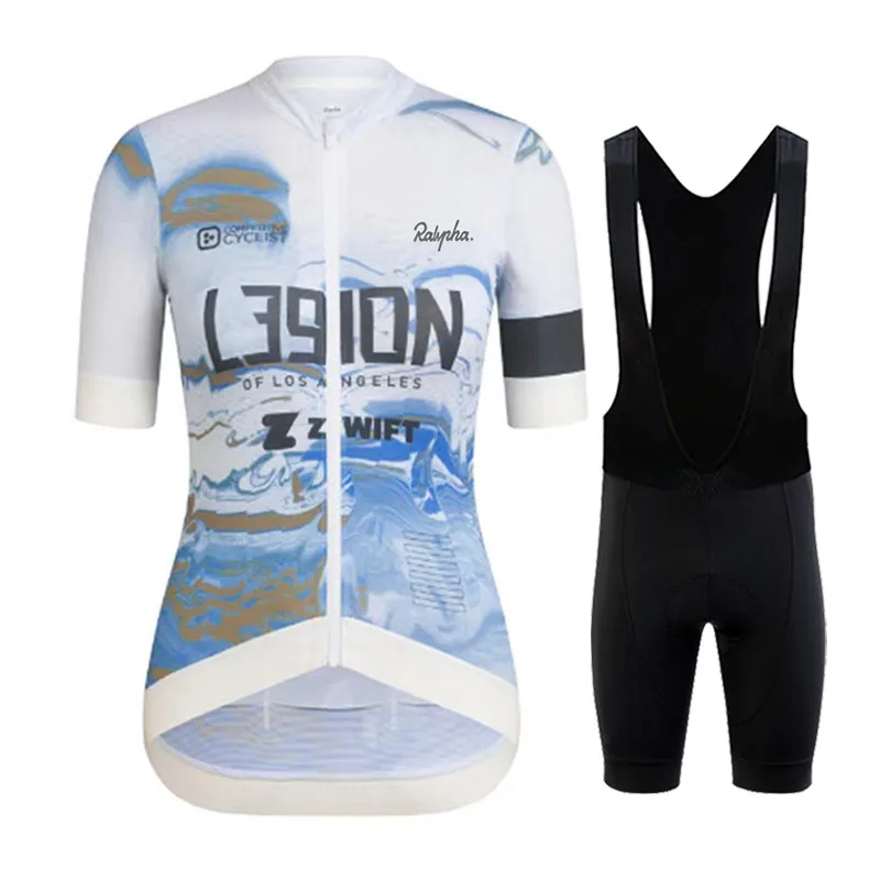 Ladies white bike clothing suit short sleeve jersey mountain bike uniform summer