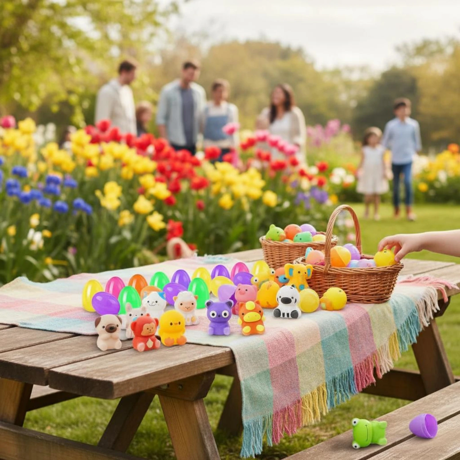 

24 Pieces Pre-Filled Easter Eggs with Squishies Textural Play Soft Filled Easter Eggs Creature Soft Toys for Children