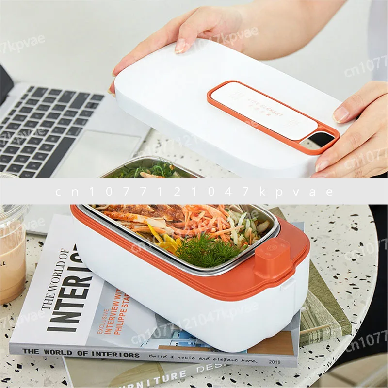 Portable Food Warmer Stainless Steel Inner Box 2200mAH 1L Waterless Wireless Electric Lunch Box for Heating Food Containers