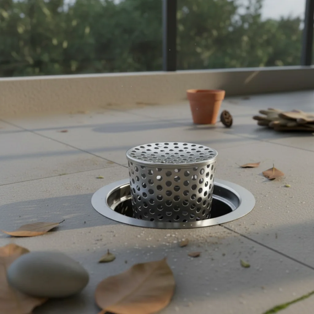 

Balcony Drain Filter Anti-Mouse Roof Drain Cover Long-Lasting Easy to Clean for Rooftop, Terrace