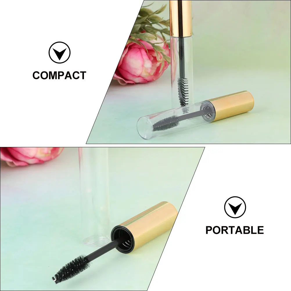 

1 set Refillable Mascara Tubes 4ml Clear Empty Containers Mini DIY Bottle Travel Size Portable Storage Solution Mascara