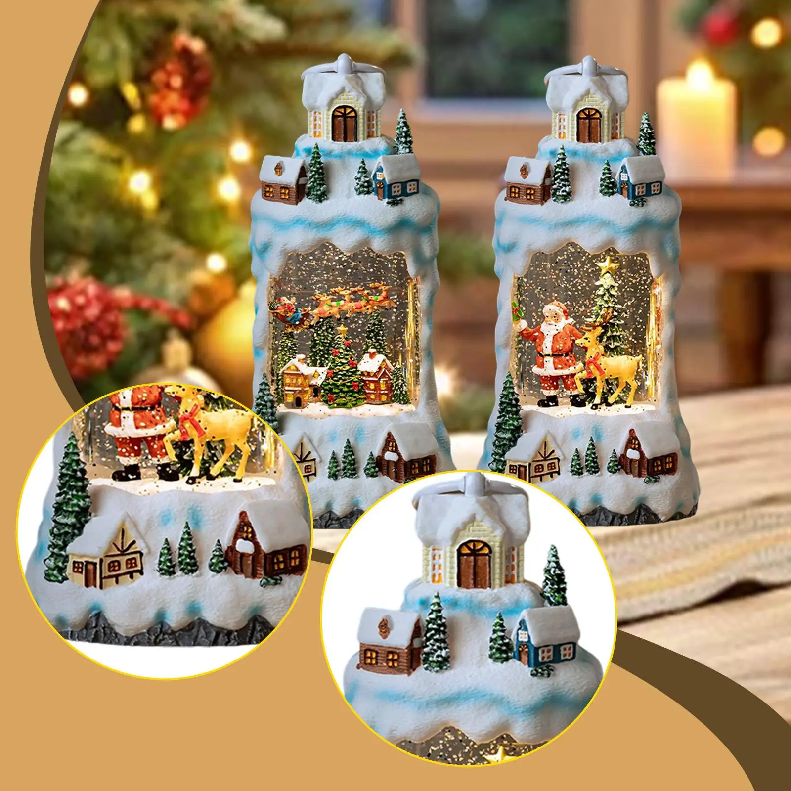 

Рождественская деревня Снежный шар Настольный орнамент Освещенный ночник Рождество