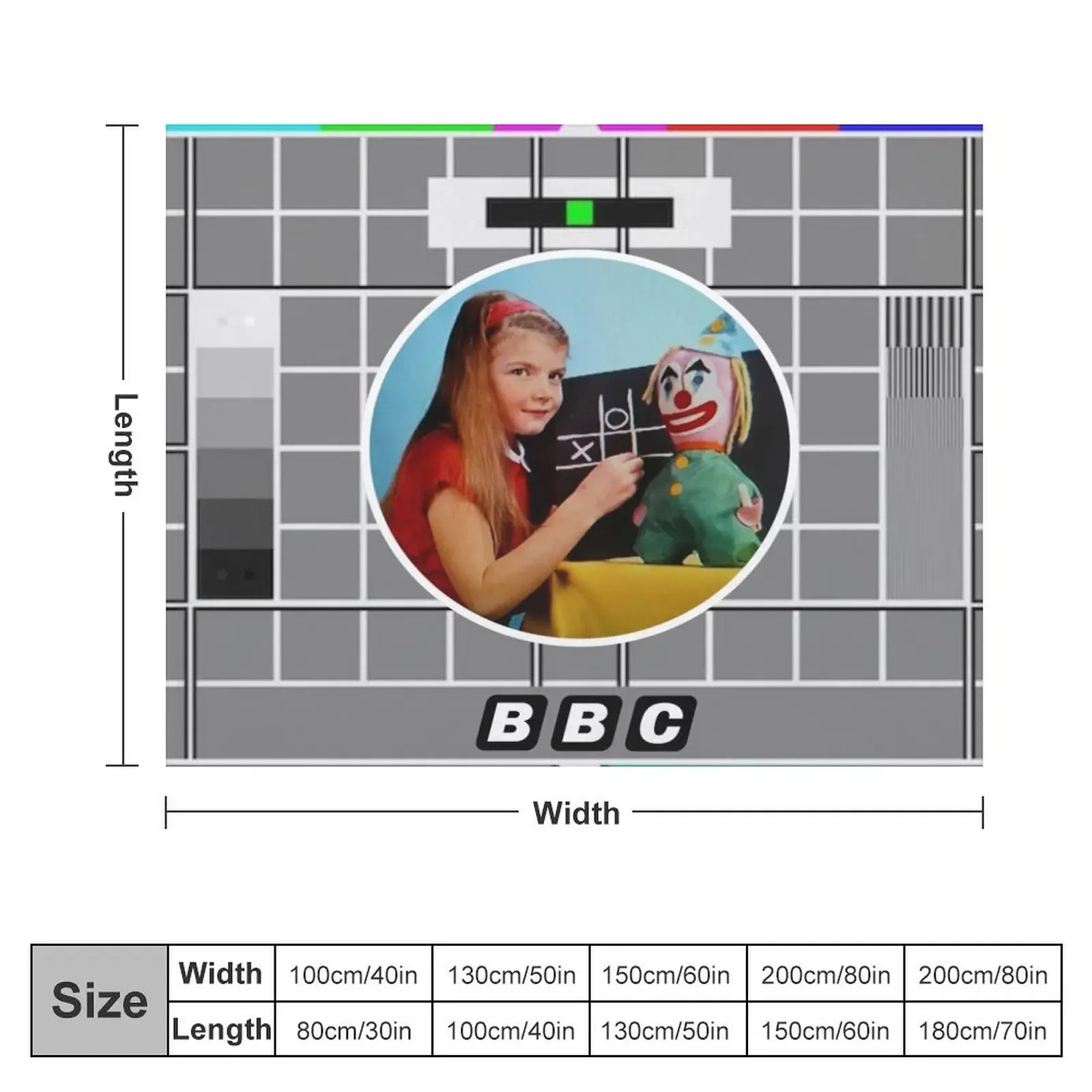 Test card Throw Blanket Flannel Winter beds for babies Decorative Sofa Blankets