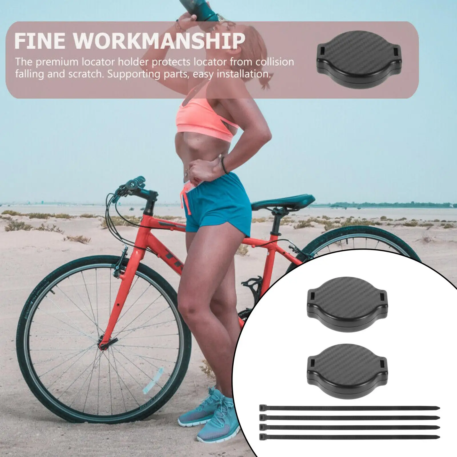 Für AirTag Bike Mount Versteckte Anti-Diebstahl Schützen Fahrrad Halterungen Für Air Tag Fall Wasserdichte Halterung Verwendet Auf Vorbau