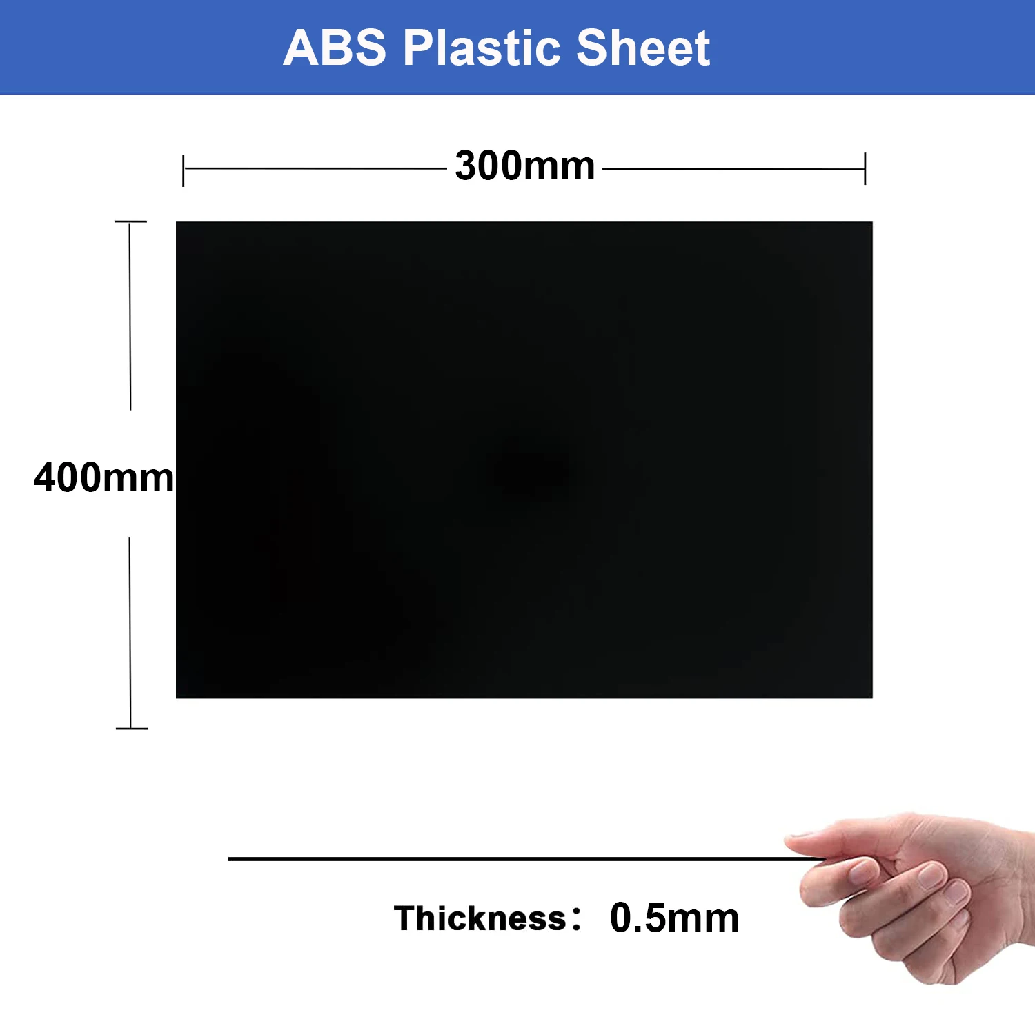 1pcs white/black abs plastic plate model sheet DIY model material material parts thickness 0.5mm/1mm/1mm/1.5mm/2mm/3mm