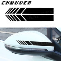 Pegatina para espejo retrovisor, calcomanía lateral a rayas, pegatina embellecedora de maletero DIY, accesorios exteriores para coche Universal, 2 uds.