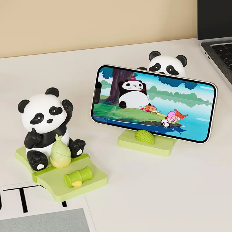 Panda Cartoon Mobile Phone Holder Creative Sichuan Merchandise Desktop Gift Mobile Phone Holder Cute Panda Tablet Holder