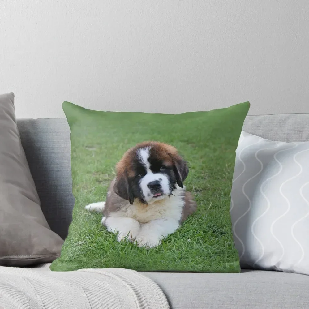 

Marley, St Bernard puppy Throw Pillow Throw Pillow Sofa Cushion Cover Anime pillow