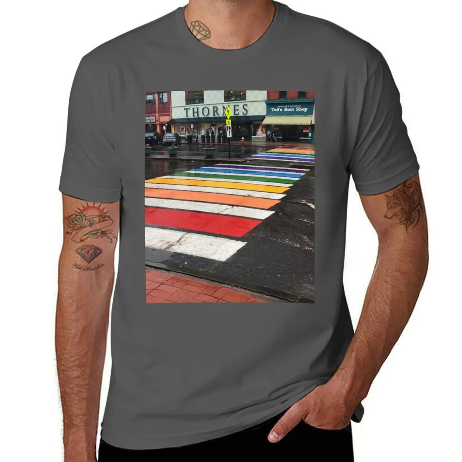 Northampton crosswalk T-Shirt Holiday All Match T-Shirt