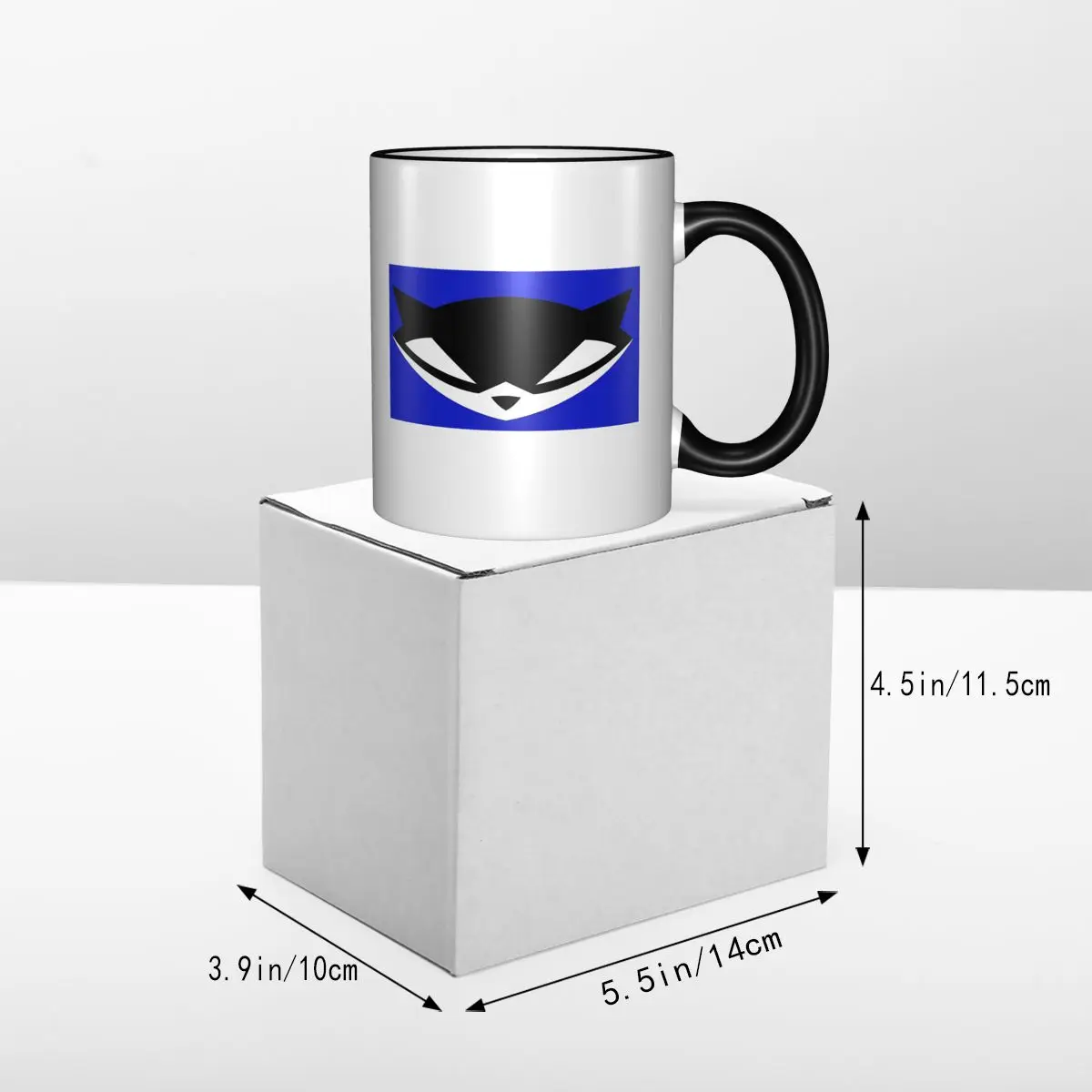Sly Cooper (Black) Mug Funny Ceramic Coffee Cups Tea Mugs Milk Cup Drinkware Gift for Friends