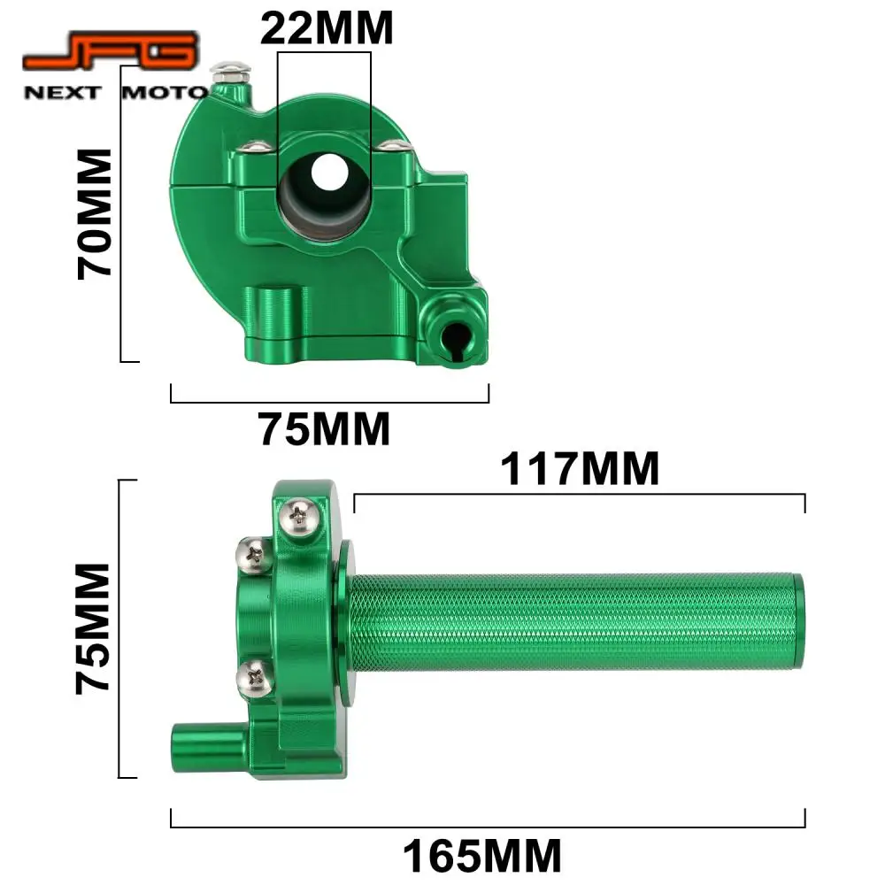 For KLX140/L KLX112 KLX110/L 2010-2024 KLX100 KLX65/85 KLX140G Motorcycle Throttle Turn Grip Settle Twist Gas Handle Dirt Bike