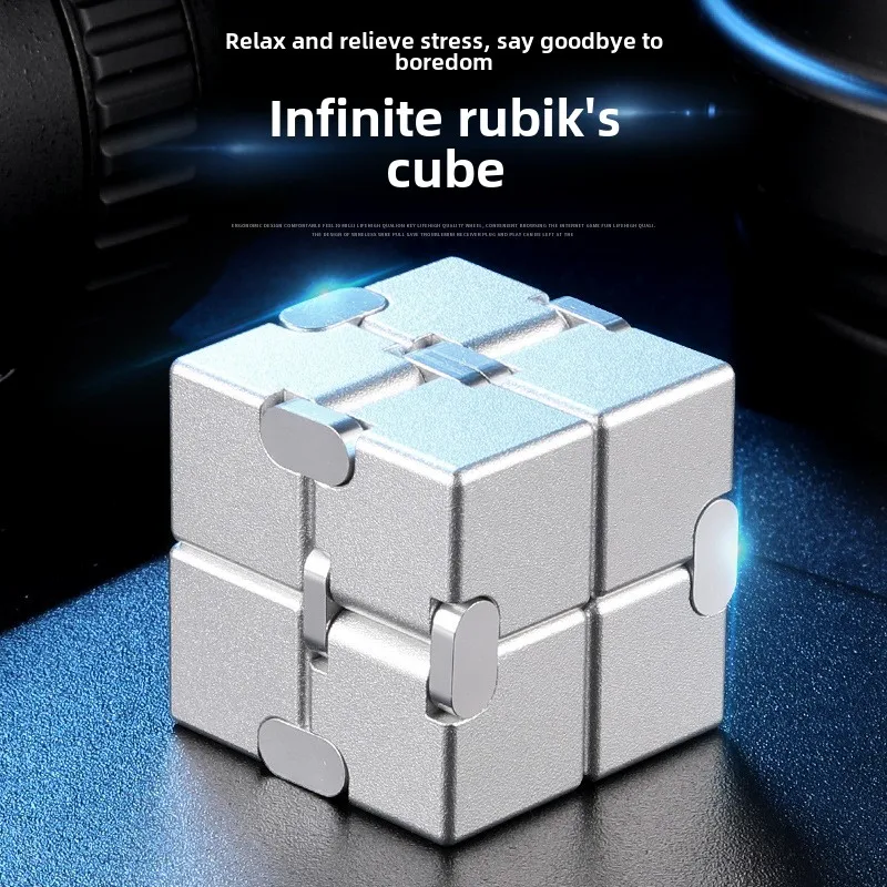 Infinite Cube Transformer Decompression Artifact Adult Decompression Metal Alloy Square Finger Toy Smart