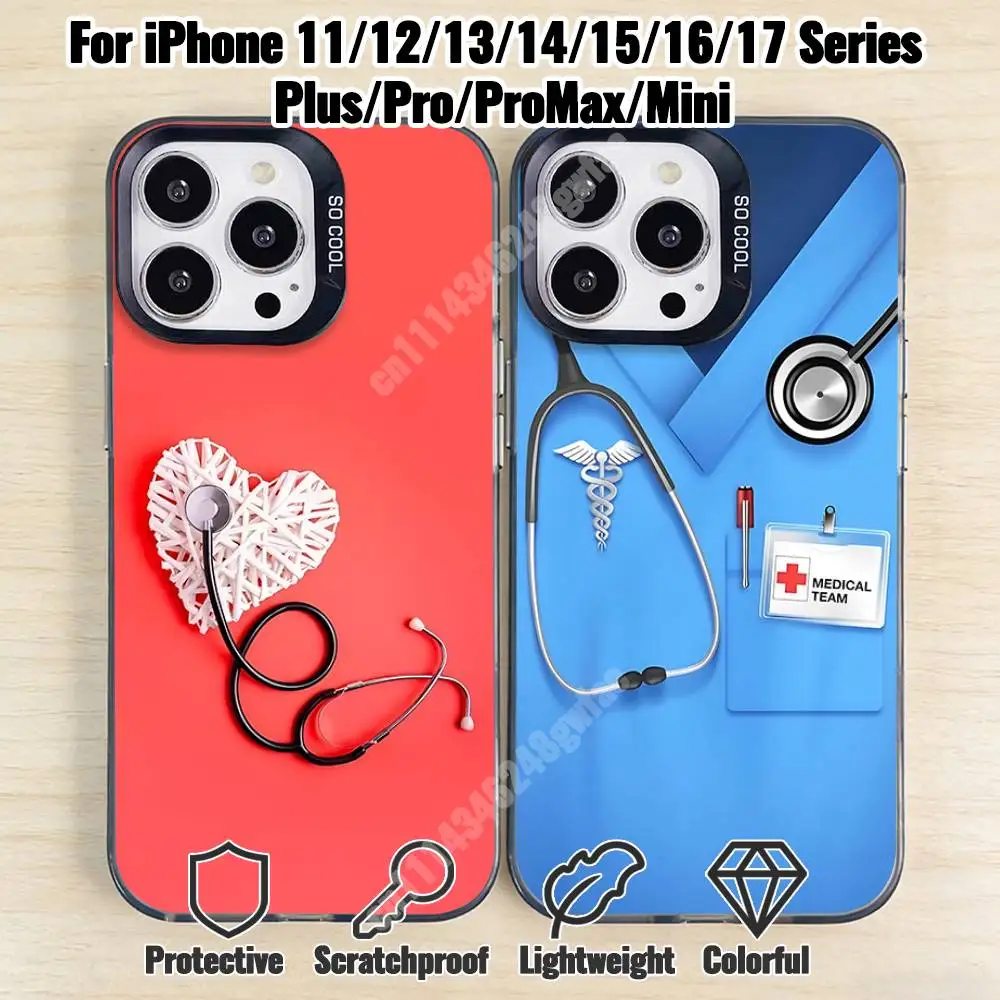 Doctor Nurse Medical Student Phone Case for iPhone 17 16 Max Mini 15 14 13 Pro Plus 12 11 Air Premium Protector