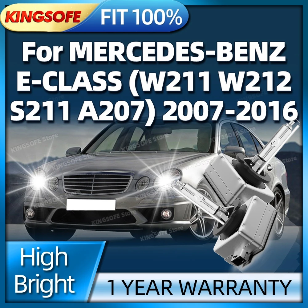 

2 шт., яркая белая ксеноновая лампа D1S 6000K для MERCEDES BENZ E CLASS W211 W212 S211 A207 2007-2016 2012 2013 2014