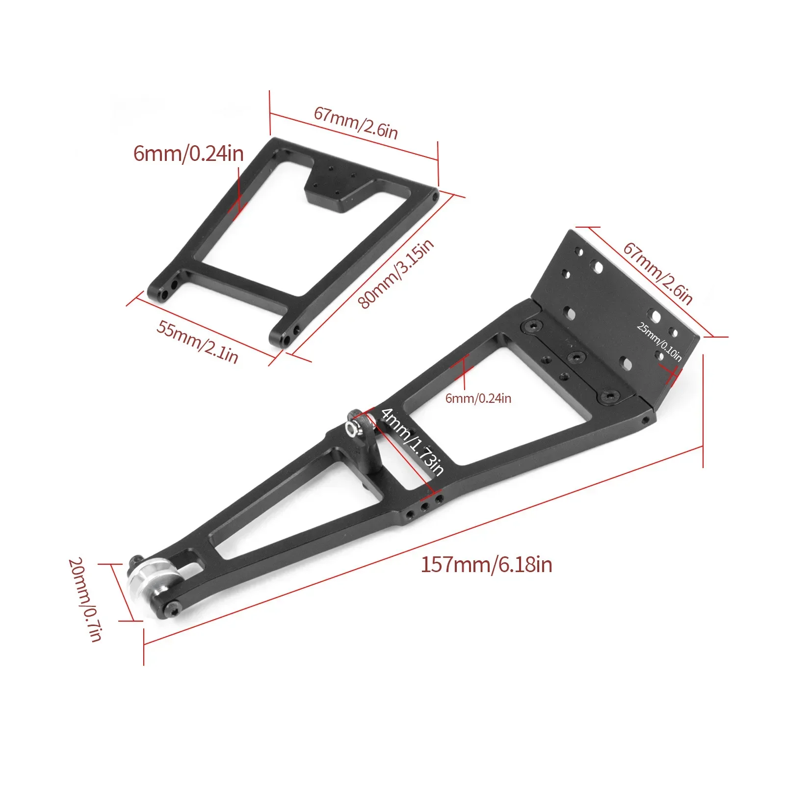 RC Serves/Winch Double Stent Rescue Truck/Tow Truck Crane Arm Wrecker Kit for 1/10 RC Crawler SCX10 TRX4 Capra LCG Chassis Tools