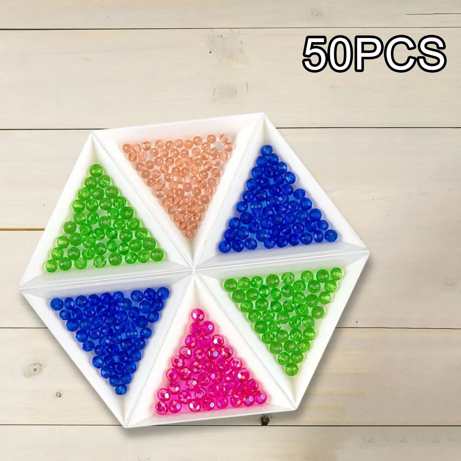 

50Pcs Bead Sorting Trays Organizer Multipurpose DIY Craft Storage Plates for Loose Beads Nail Art Rhinestones Glitters Gems
