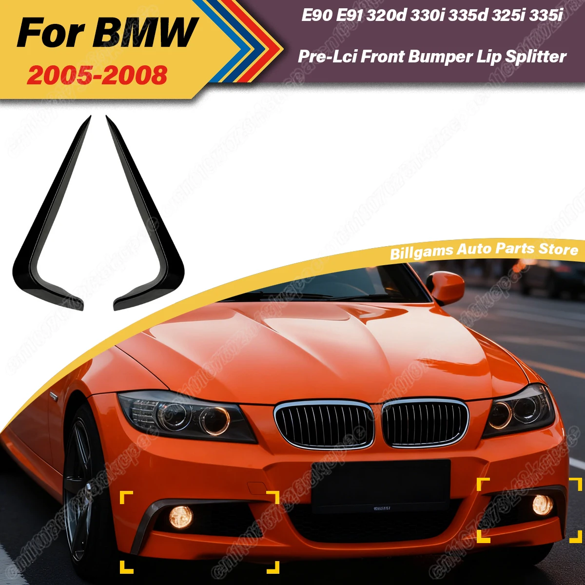 

For Bmw E90 E91 320d 330i 335d 325i 335i Pre-Lci 2005 2006 2007 2008 Automobile Front Fog Lamp Eyebrows Decoration Accessories