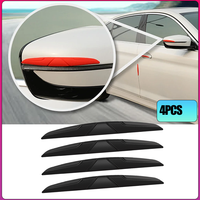 4PCS Car Door Edge Anti-collision Protector Bar Stickers Silicone Side Protection Guards Rear View Mirror Cover Protection Strip