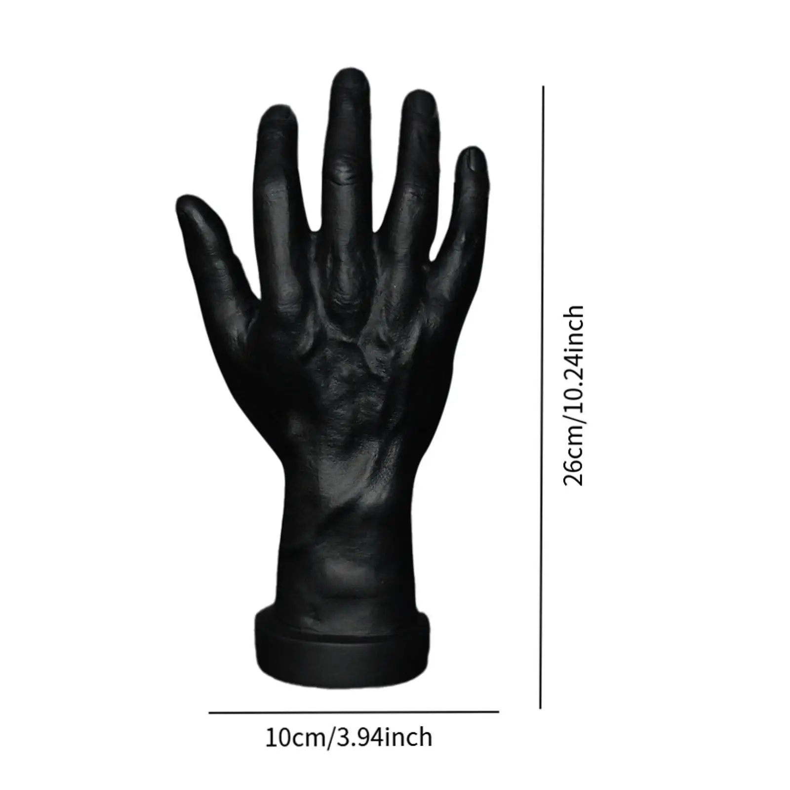 Lifelike Male Hand Model PVC Display Prop for Jewelry Rings Fake Nails and Diy Handmade Classrooms