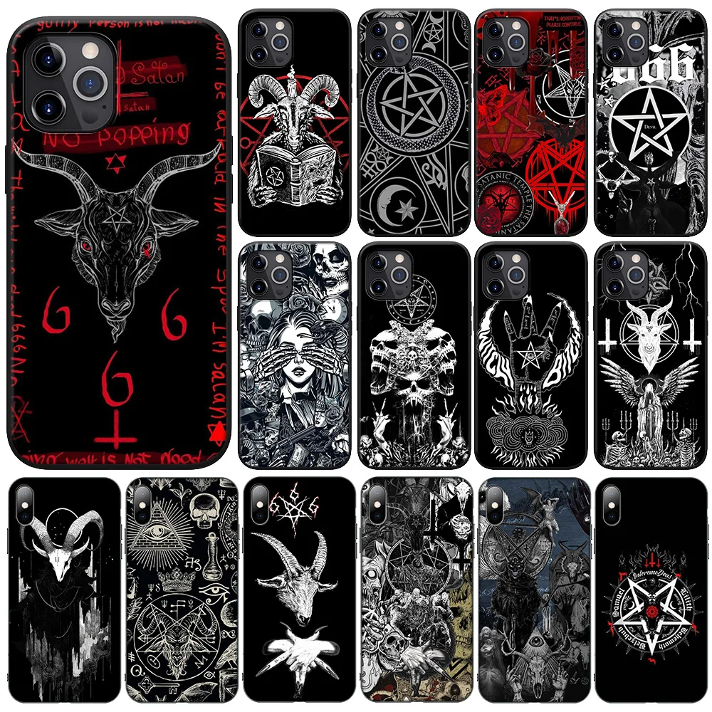 F-148 Satanic Skull New Phone Case for Samsung Galaxy A41 A42 A71 A72 A73 J2 J4 J5 J6 J7 J8 A6 A7 Plus 2018 Prime Pro Core