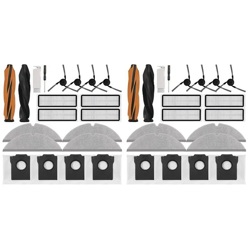 

A61I 2 Set Accessories Kit For Dreame D20 Pro Plus Robot Vacuum Cleaner Parts Main Side Brush Hepa Filter Mop Cloth Dust Bags