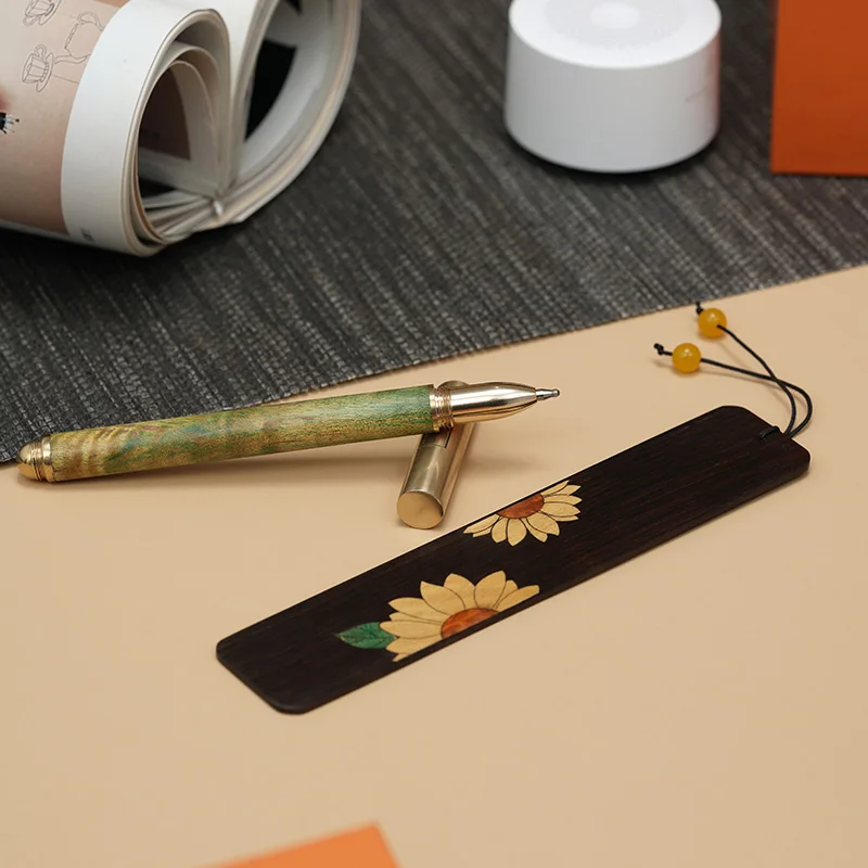 SEALINK Copper - إشارة مرجعية من الخشب: قرطاسية جمالية تقليدية لعشاق الكتب