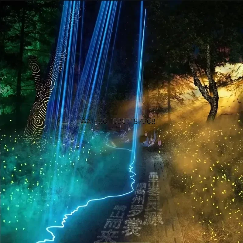 Wmwmnu for Outdoor Art Light Installation Interactive Smart Decorative Led Lights Decorative Wall for Garden and Solar