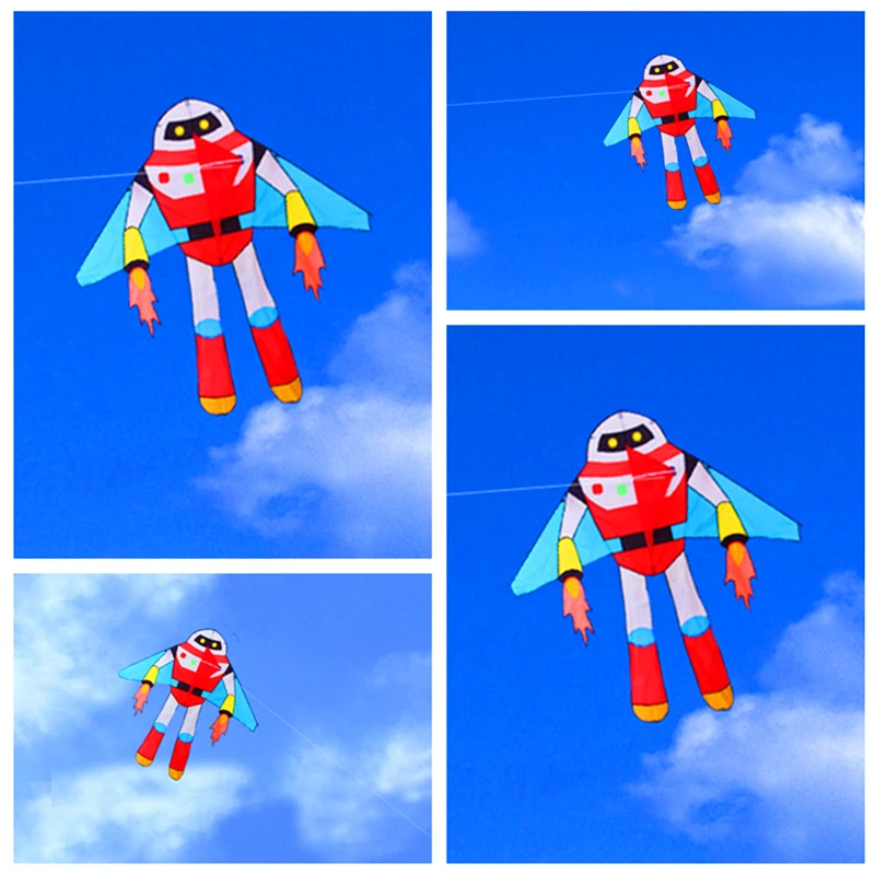 free shipping robot kites flying toys Planet soldiers kites string line Astronaut outdoor fun sports beach kites wei kites cerf