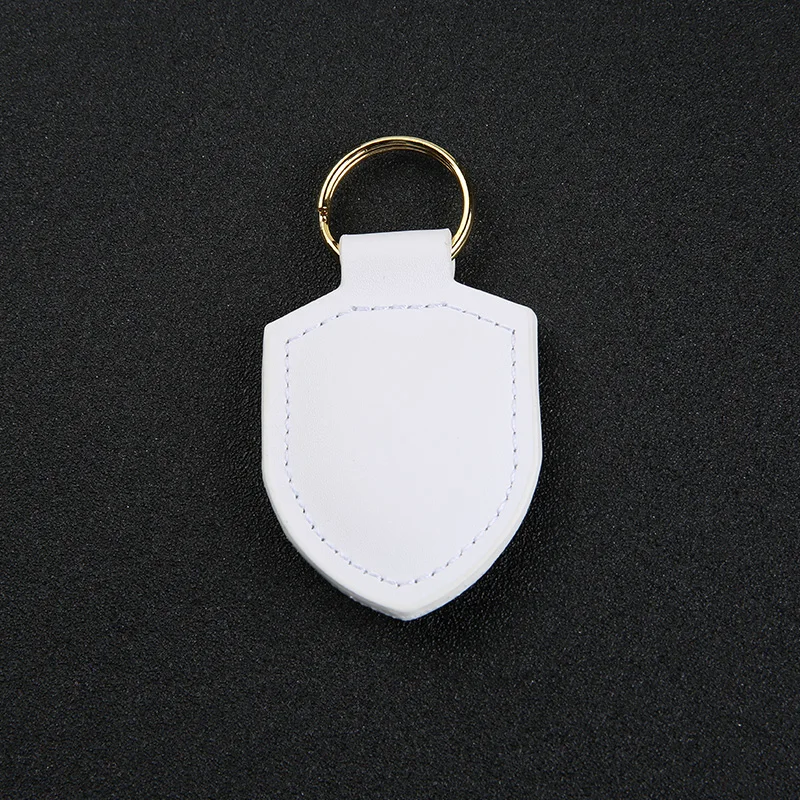 Car Keychain Key Holder Shield Leather Key Rings Men Women Gift