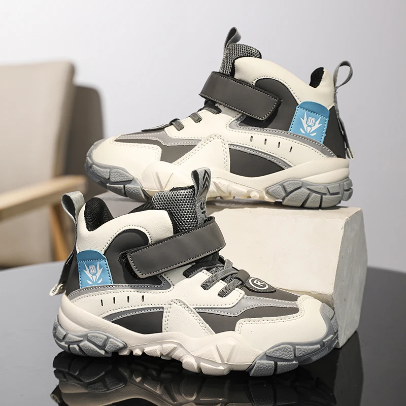 Zapatos de lujo a la moda para niños, zapatillas deportivas para niños, zapatillas deportivas transpirables de alta calidad para otoño, zapatillas de baloncesto informales para caminar para niño