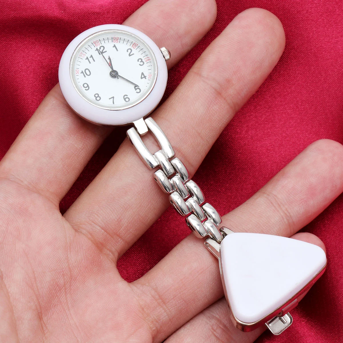 

1pc Nurse Watch Portable Medical Pocket Retro Lapel Brooch For Portable Nurse Watch Doctors Nurses Hospital Staff White