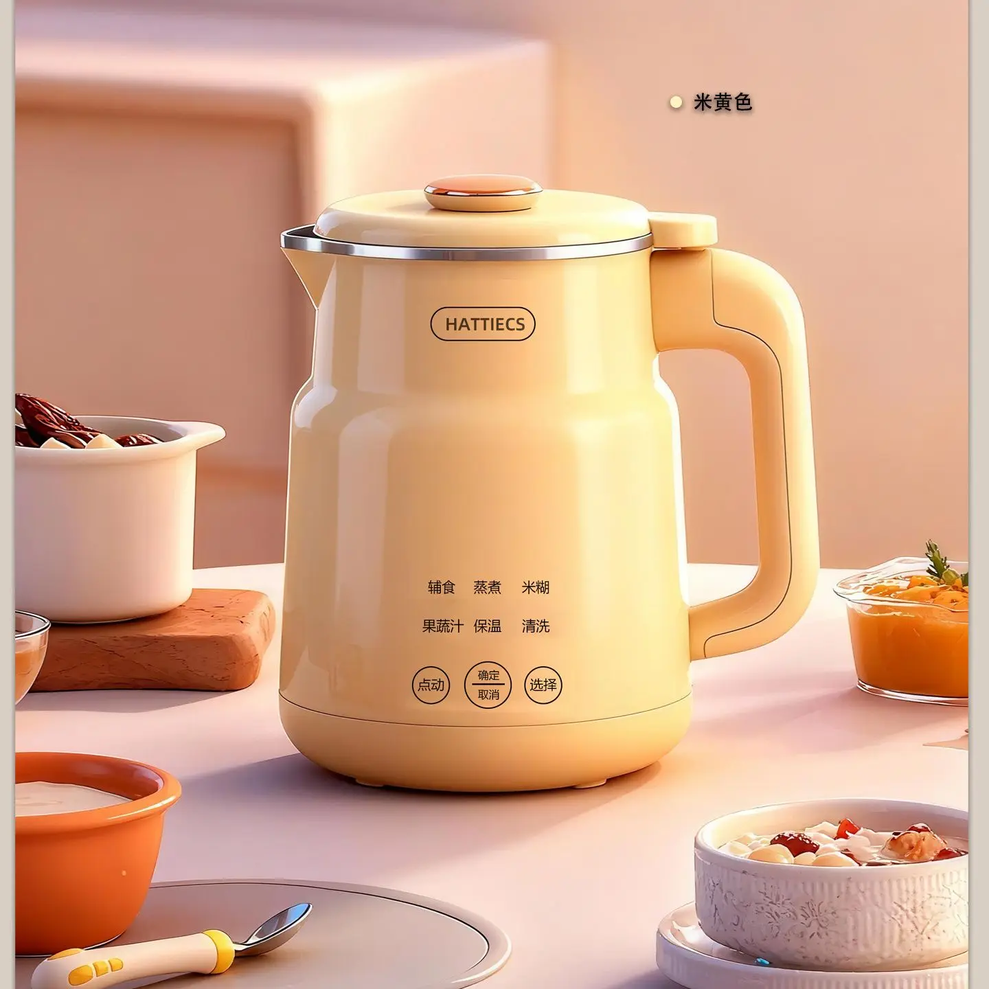Household broken wall baby complementary food machine cooking baby small soybean milk machine multi-function automatic