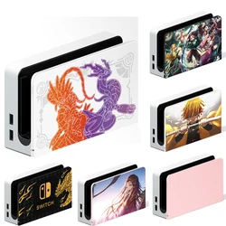 Scarlet and Violet Hard Case Charging Dock Cover Stand Charger for Nintendo Switch Oled TV Dock Protective Shell