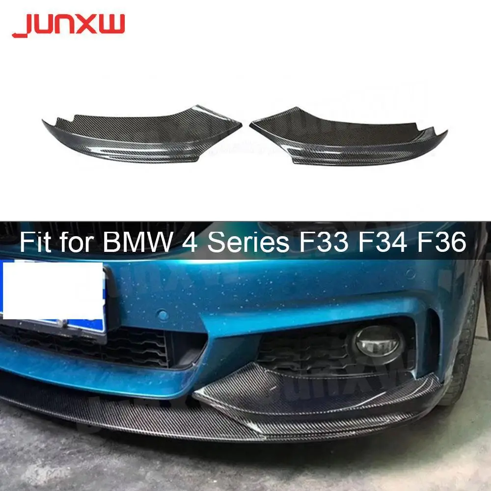 

Carbon Fiber Front Bumper Splitters Lip Flaps Cupwings for BMW 4 Series F32 F33 435i M Sport 2014 - 2017 FRP Bumper Trims