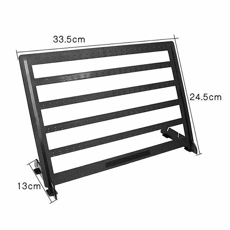 NEW-4X بسيط 240 ثقوب مجوهرات المنظم حامل البلاستيك الأسود حامل القرط أقراط الموضة رف شاشة رف المجوهرات #6