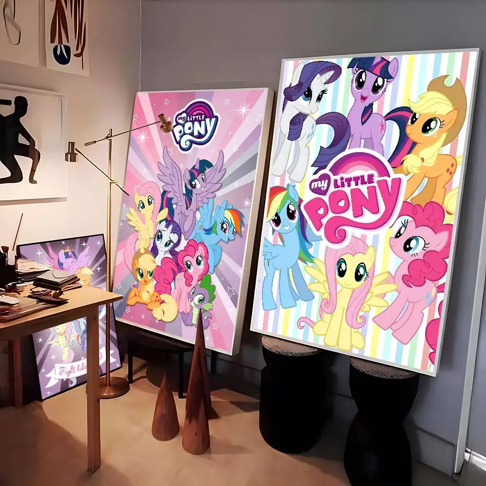 ملصق كارتوني My L-Little P-Pony وردي مقاوم للماء ملصق فني جداري لشريط غرفة المعيشة ديكور عتيق هدية مطبوعة عالية الجودة