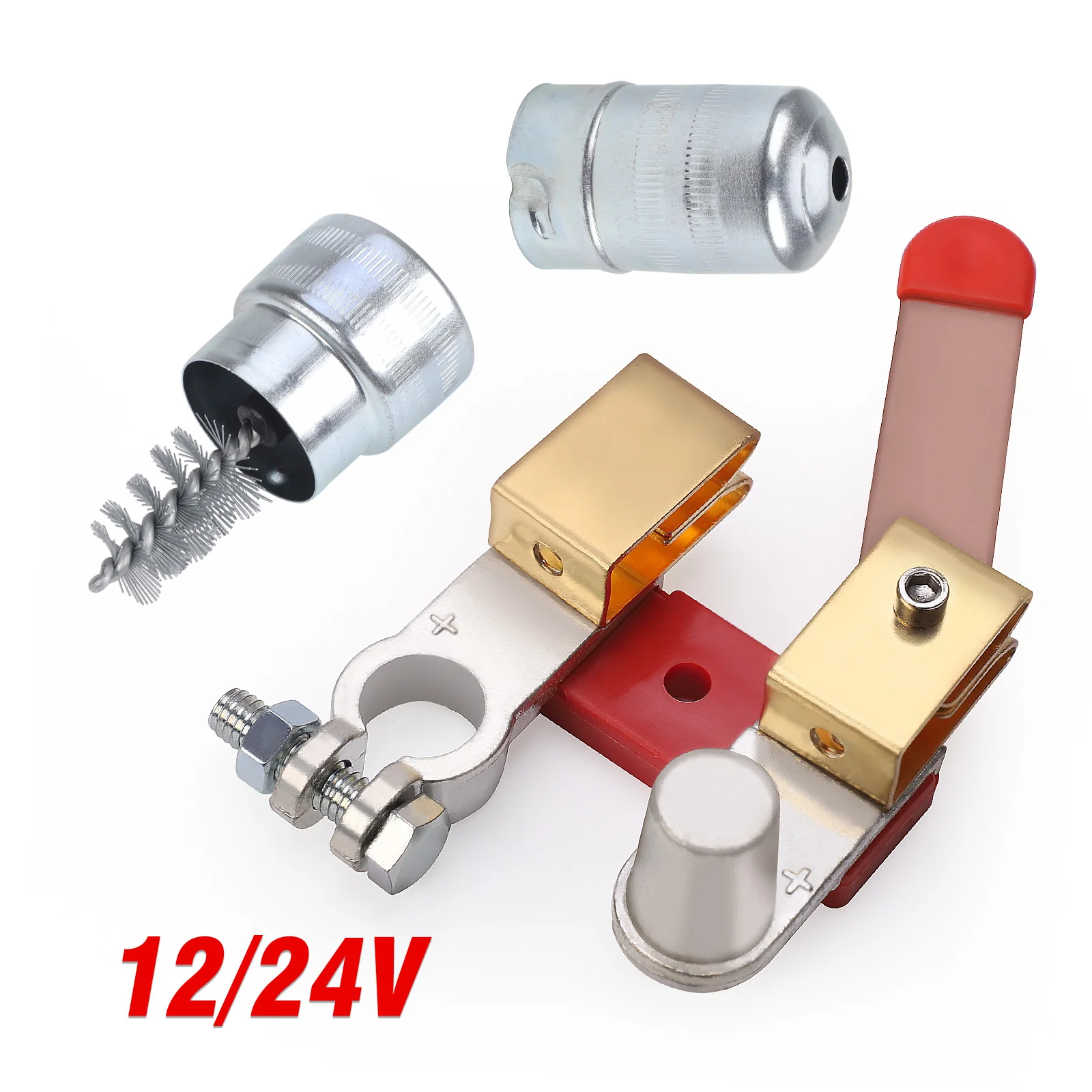 

12V 24V Battery Disconnect Side Post Knife Blade Master Switch for Car RV Boat Truck Vehicle Vertical Cut Off Shut Off